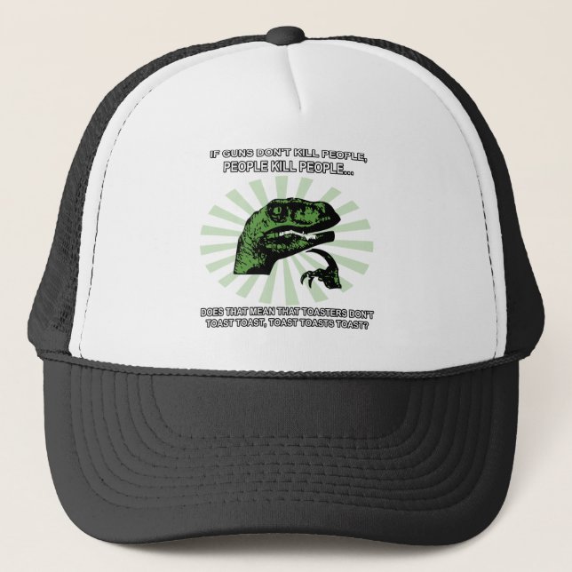 Philosoraptor Toast and Toasters Trucker Hat (Front)