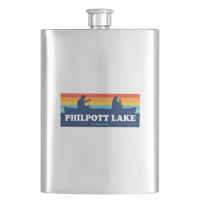 Philpott Lake Virginia Canoe Flask (Front)