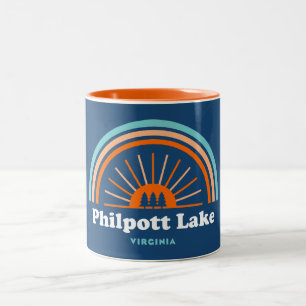 Philpott Lake Virginia Rainbow Two-Tone Coffee Mug