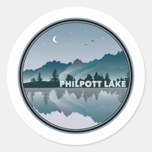Philpott Lake Virginia Reflection Classic Round Sticker