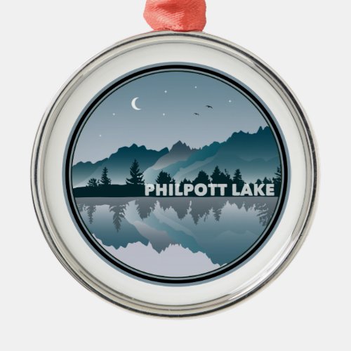Philpott Lake Virginia Reflection Metal Ornament