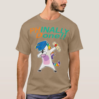 phinally done funny unicorn graduate 1 T-Shirt