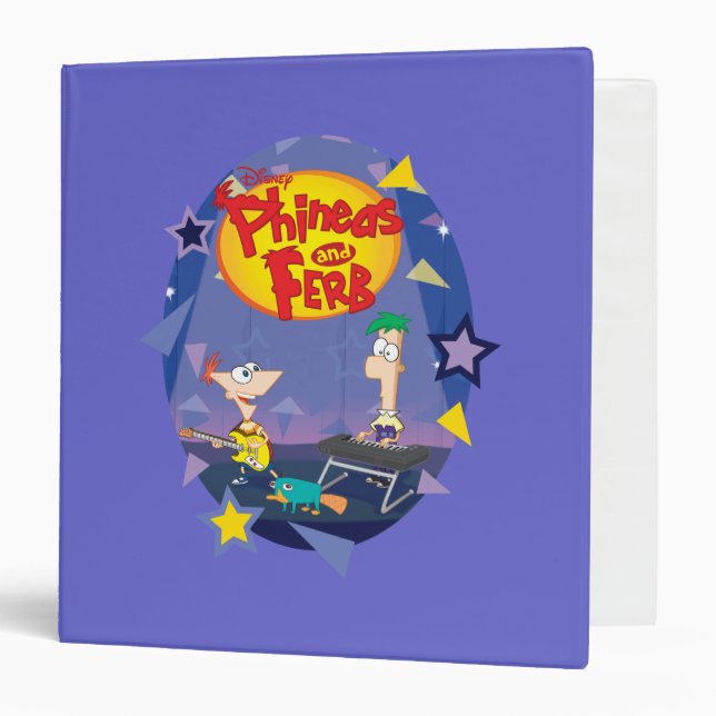 Phineas and Ferb 1 3 Ring Binder (Front/Inside)