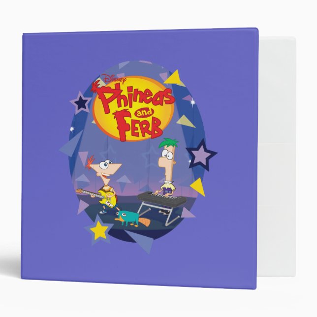 Phineas and Ferb 1 3 Ring Binder (Front/Inside)