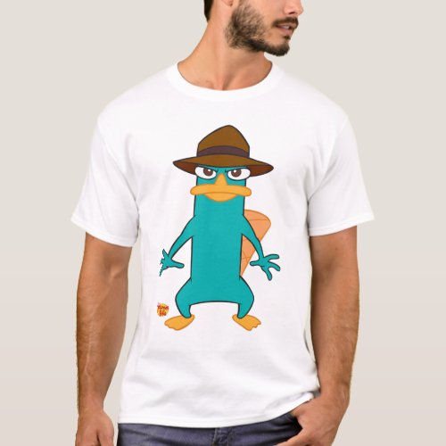 Phineas and Ferb Agent P platypus in hat standing T_Shirt