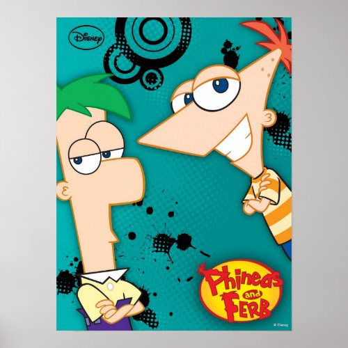Phineas and Ferb Arms Crossed Poster
