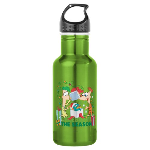 Phineas and Ferb Celebrate the Season Stainless Steel Water Bottle