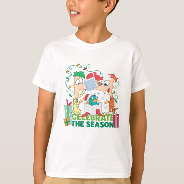 Phineas and Ferb Celebrate the Season T-Shirt (Front)