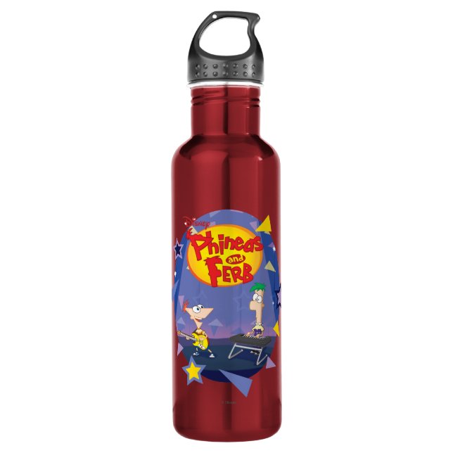 Phineas and Ferb Disney Stainless Steel Water Bottle (Front)