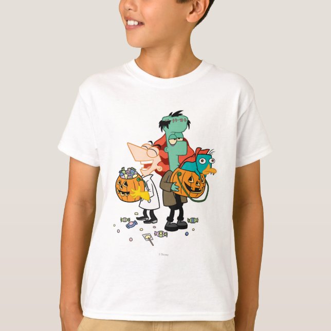 Phineas and Ferb Halloween T-Shirt (Front)