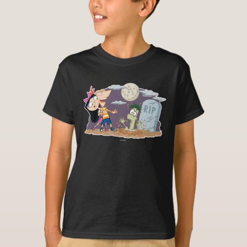 Phineas and Ferb in Graveyard T_Shirt