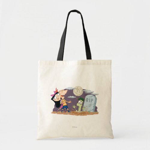 Phineas and Ferb in Graveyard Tote Bag