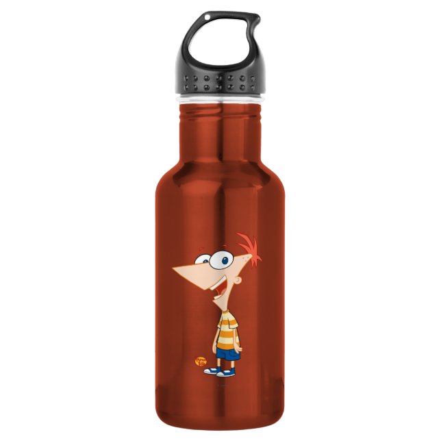 Phineas and Ferb Phineas Smiling Disney Stainless Steel Water Bottle (Front)