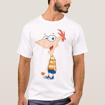 Phineas And Ferb Phineas Smiling Disney T-shirt by OtherDisneyBrands at Zazzle