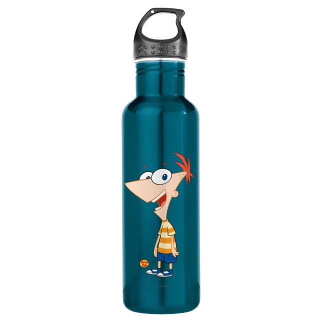 Phineas and Ferb Phineas Smiling Disney Water Bottle (Front)