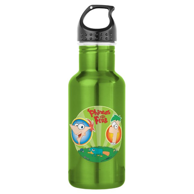 Phineas and Ferb Stainless Steel Water Bottle (Front)