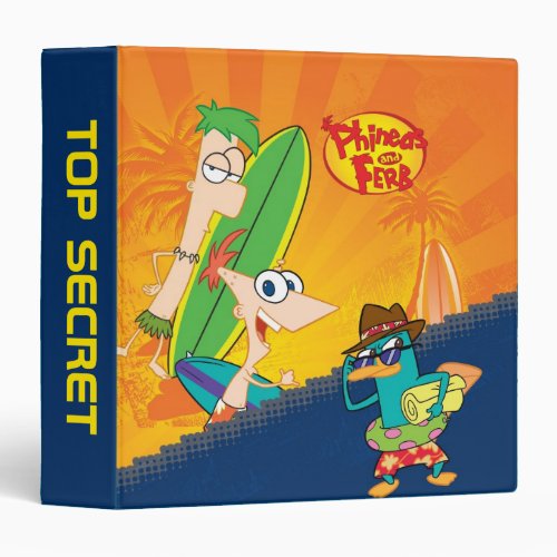 Phineas and Ferb Surfing Binder