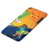 Phineas and Ferb Surfing iPod Touch Case (Bottom)