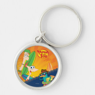Phineas, Ferb and Agent P Surf Keychain