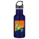 Phineas, Ferb And Agent P Surf Stainless Steel Water Bottle at Zazzle