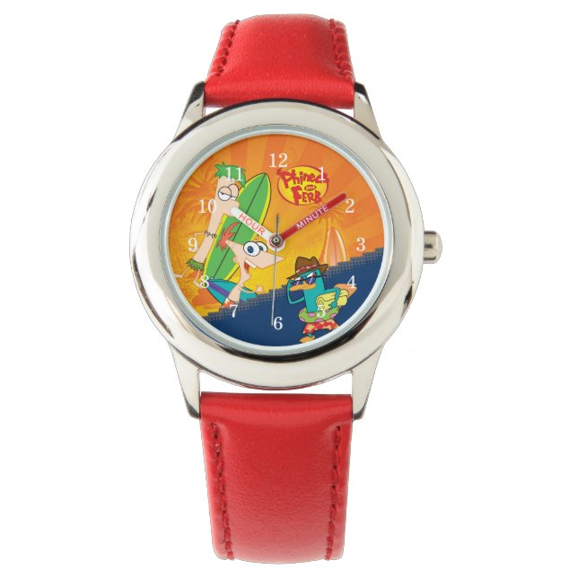 Phineas, Ferb and Agent P Surf Watch (Front)