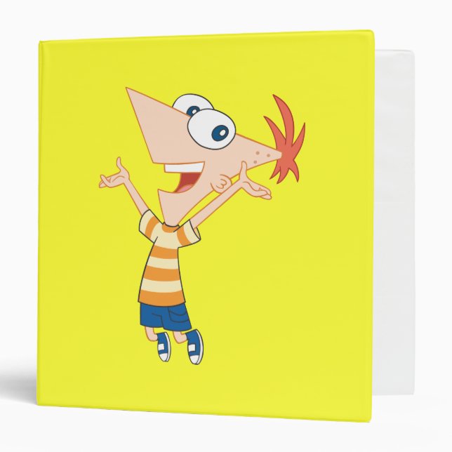 Phineas Jumping 3 Ring Binder (Front/Inside)