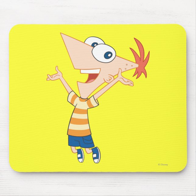 Phineas Jumping Mouse Pad (Front)