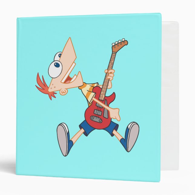 Phineas Rocking Out with Guitar Binder (Front/Inside)