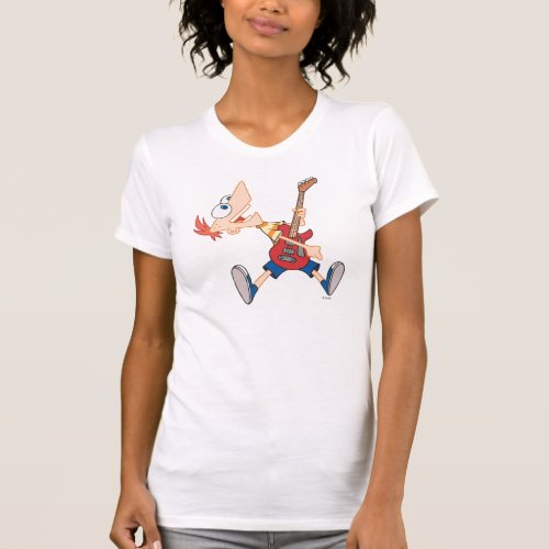 Phineas Rocking Out with Guitar T_Shirt