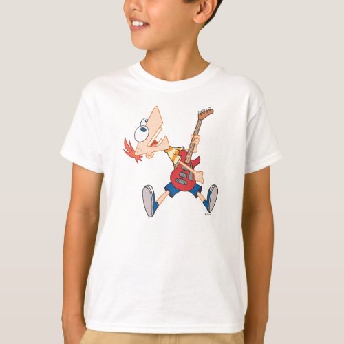 Phineas Rocking Out with Guitar T_Shirt