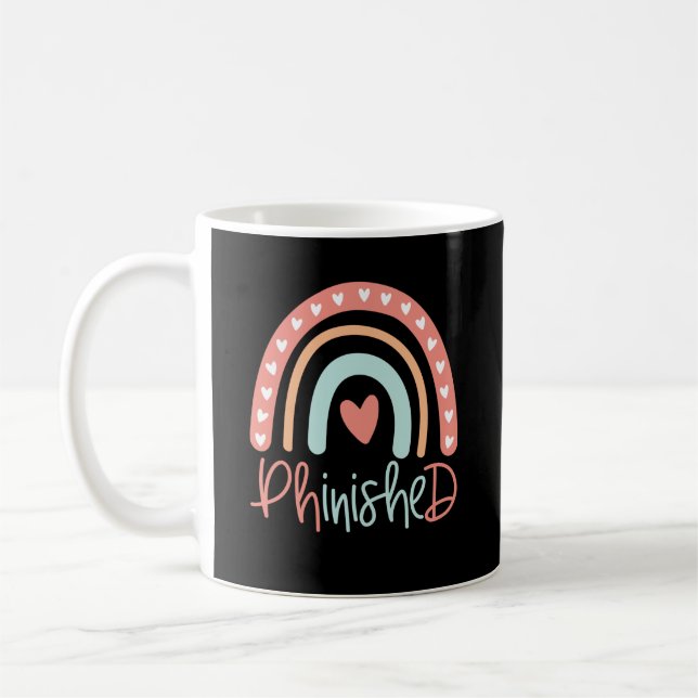 Phinished PhD Doctorate Degree Graduation Gift Coffee Mug (Left)
