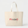 Phinished, word art, text design for PhD graduates Large Tote Bag