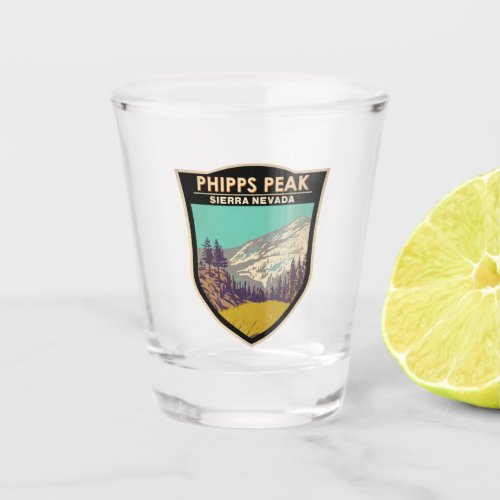 Phipps Peak Sierra Nevada California Vintage Shot Glass