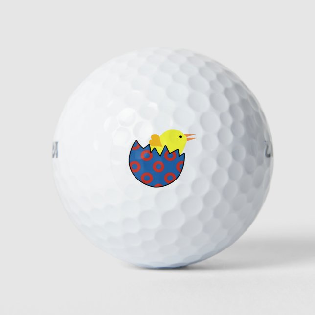 Phish Chick Fishman Donut Design Golf Balls (Front)