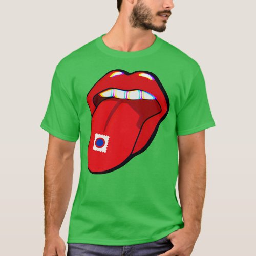 Phish Donut Acid Tab Trippy Tongue T_Shirt
