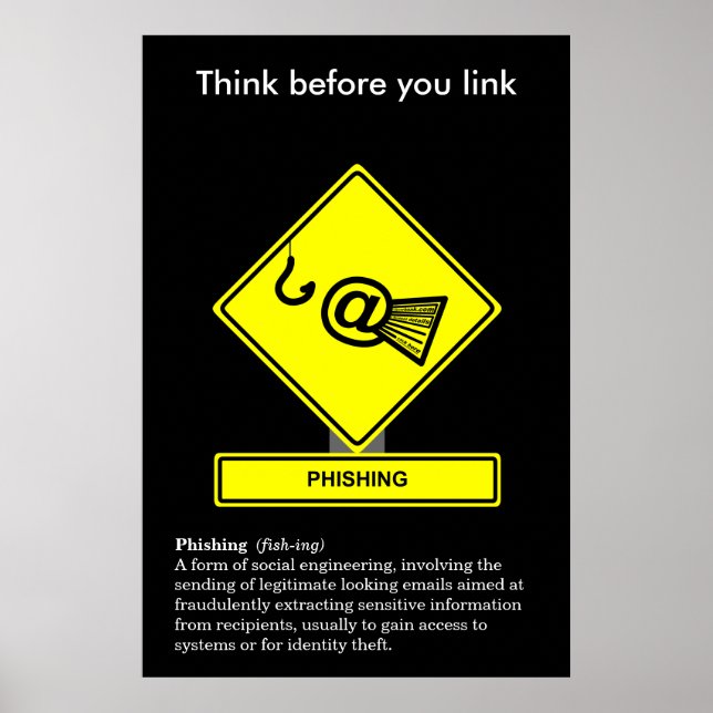 Phishing Security Awareness Poster (Front)