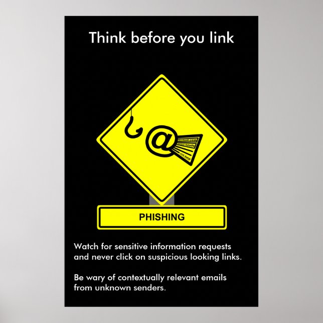Phishing Security Awareness Poster (Front)
