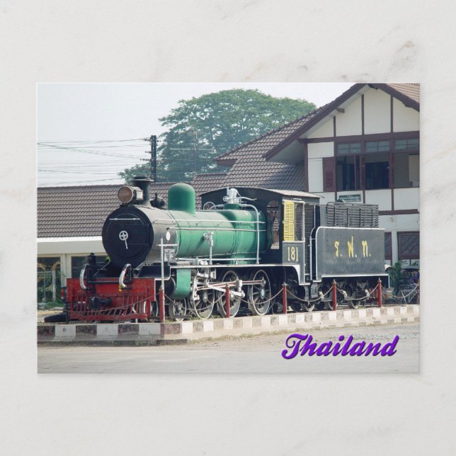 Phitsanulok Thailand Locomotive Postcard (Front)