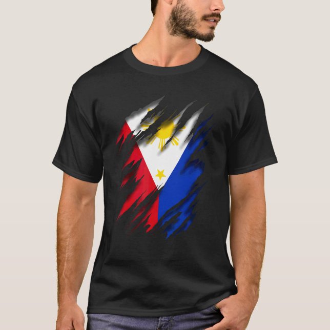 Phl Ph Philippine Flag T-Shirt (Front)