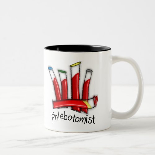Phlebotomist Artsy Blood Tubes Design Gifts Two_Tone Coffee Mug