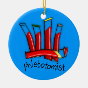 Phlebotomist Artsy Christmas Ornament