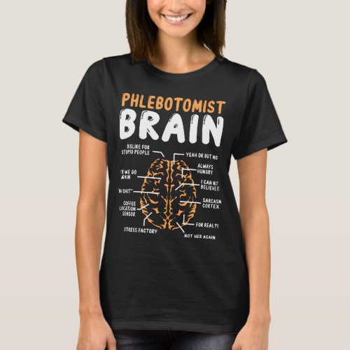 Phlebotomist Badge Buddy Brain Phlebotomy T_Shirt