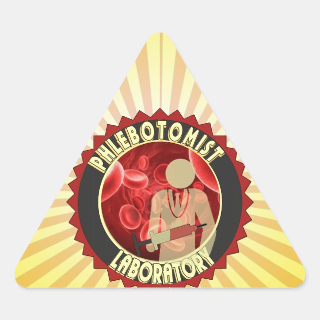 PHLEBOTOMIST BLOOD LOGO TRIANGLE STICKER (Front)