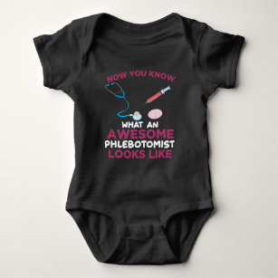 Phlebotomist Blood Venipuncture Vein Phlebotomy Baby Bodysuit