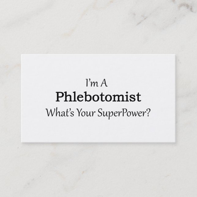Phlebotomist Business Card (Front)