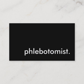 phlebotomist. business card