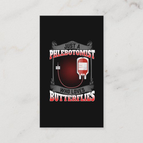 Phlebotomist Butterfly Blood Needle Phlebotomy Business Card
