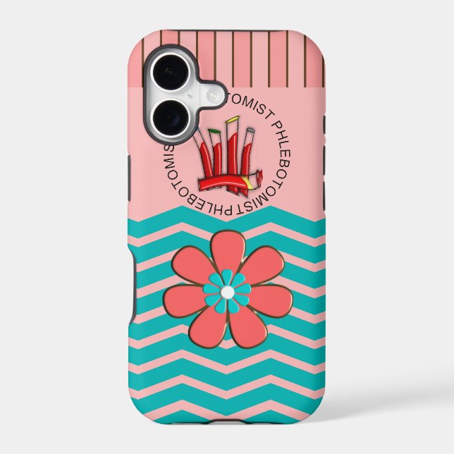 Phlebotomist Chevron Design Iphone Case (Back)