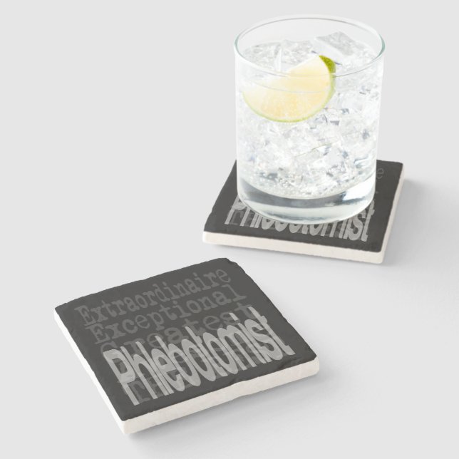 Phlebotomist Extraordinaire Stone Coaster (Side)