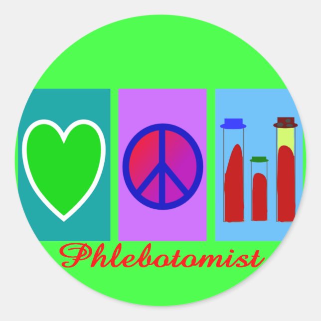 Phlebotomist Gifts Classic Round Sticker (Front)